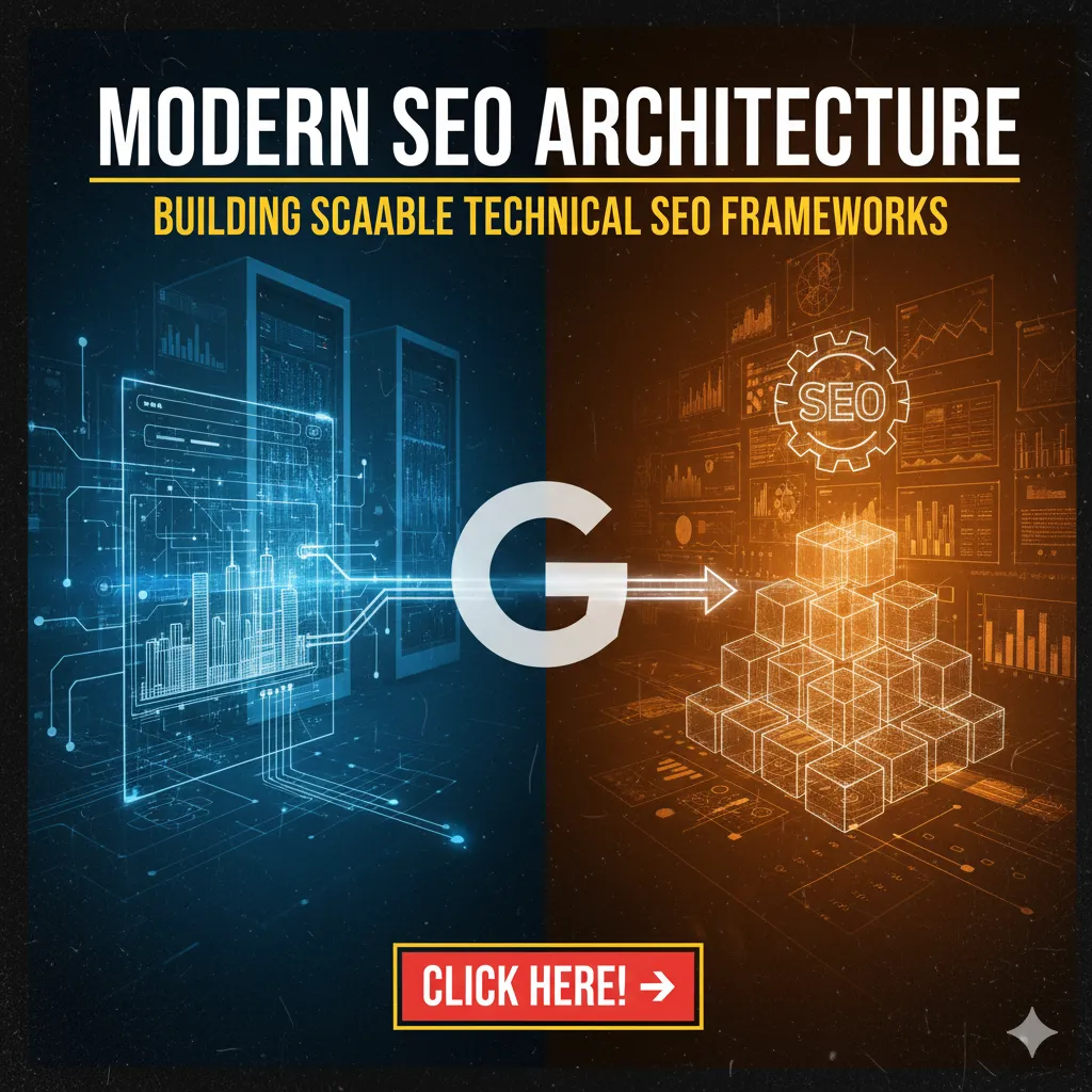SEO architecture diagram showing scalable technical framework